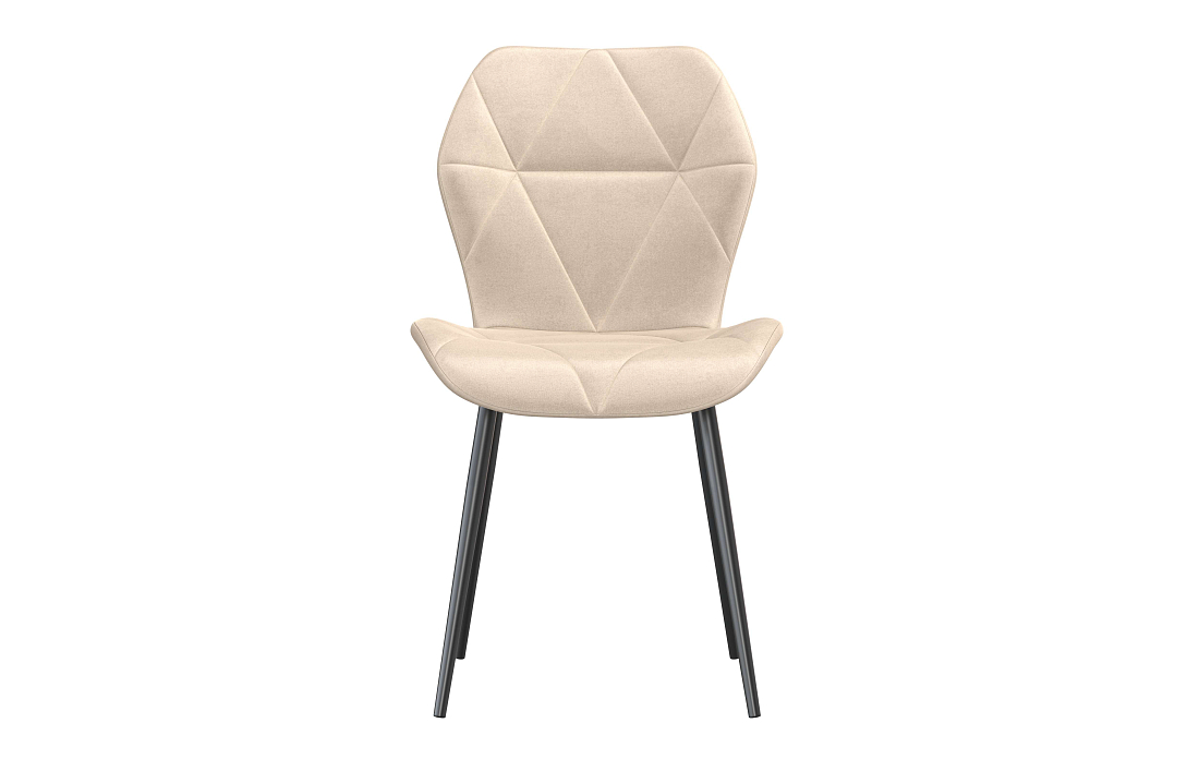 Дора К / стул велюр конфетти крем/Цвет металл черный